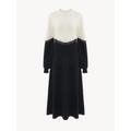 CHLOÉ Balloon-sleeve long dress Black Size S 71% Wool, 29% Cashmere