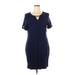 Karen Scott Sport Casual Dress: Blue Dresses - Women's Size X-Large