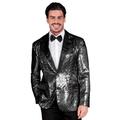 WIDMANN MILANO PARTY FASHION - Party Fashion Jackett mit Pailletten für Herren, Satin, Disco Fever, Schlagermove