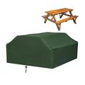 Garden Furniture Cover Waterproof Picnic Table Cover,210D Bench Covers,Outdoor Garden Furniture Cover,Dust Snow、Anti Rain Silver Backing All Weather Protection,Patio Square Tablecloth. (Color : Green
