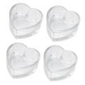 Artibetter 4pcs Heart Shaped Candlestick Heart Tea Light Holder Mantel Decor Mantle Candle Holders Tapered Candle Holder Heart Candle Holder Glass Candle Stand Glass Decor Glass Tea Delicate