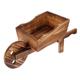 Gatuida House Plants Artificial Flower Pots, Wooden Small Cart Flower Pot, Multifunction Wooden Wheelbarrow Planter Ornamental Plant Pot, Garden Planters for Outdoor Indoor Ceramic Flower Pot