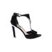 DKNY Heels: Black Solid Shoes - Women's Size 9 - Peep Toe