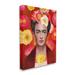 Stupell Industries Bold Frida Kahlo Portrait Floral Poppies Pattern by Diane Neukirch - Wrapped Canvas Painting Canvas | Wayfair an-967_cn_16x20