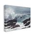 Stupell Industries Crashing Waves Ocean Rocks Cliffs Rough Waters by Lettered & Lined - Wrapped Canvas Painting Canvas in White | Wayfair