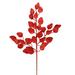 The Holiday Aisle® 21" Red Glitter Ash Leaf Artificial Christmas Spray. Includes 12 Sprays Per Pack. Plastic | 21 H x 10 W x 3 D in | Wayfair