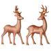 The Holiday Aisle® 2 Piece Christmas Deer Figurine Set Plastic in Pink | 16.5 H x 5 W x 10 D in | Wayfair E44CD75453E34AE3AF9D0C5011121E4B