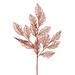 The Holiday Aisle® 21" Rose Gold Glitter Coleus Leaf Lace Artificial Christmas Spray. Includes 12 Sprays Per Pack. | 21 H x 11 W x 1 D in | Wayfair