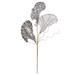 The Holiday Aisle® 20" Silver Fiddle Leaf Glitter Artificial Christmas Spray. Includes 3 Sprays Per Pack. Polyester | 20 H x 4 W x 8 D in | Wayfair