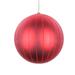 The Holiday Aisle® 6" Matte Glitter Ball Christmas Ornament, 2 Pieces Per Bag Plastic in Red | 6 H x 6 W x 6 D in | Wayfair