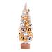 The Holiday Aisle® Vintage Tabletop Frosted Gold Artificial Christmas Tree, Red, Gold, Silver Ornament, Wood in Gray/Yellow | 3.5 W in | Wayfair