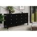 Wade Logan® Arzell Solid Pinewood/MDF 6 Drawer Dresser Wood in Black | Wayfair F171EDB5E3414B0C94E9C5D58FC414AB