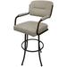 17 Stories Mykeria Swivel 26" Counter Stool Upholstered/Metal in Brown | 44 H x 23 W x 22 D in | Wayfair 8B6205FC289142BBAD3705FF9B5B4DB4