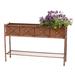 Red Barrel Studio® Lexany Handmade Metal Elevated Planter in Brown | 30 H x 48 W x 12 D in | Wayfair 3B826A113F2544D2BF27AE15C9BD41F1