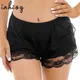 Culotte sexy en dentelle à volants pour femmes sissy pantalon bouffant de danse short à