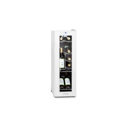 Klarstein Shiraz 12 Slim Uno Weinkühlschrank 32l/12Fl.Touch 85 W 5-18 °C LED Weißes Glas