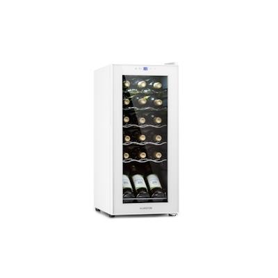 Klarstein Shiraz 18 Slim Uno Weinkühlschrank 50l 18Fl Touch-Bedienfeld 5-18°C Weißes Glas BRAND_75368113