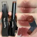 Water Mirror Lipstick Lasting Non-stick Cup Moisturizing Crystal Black Tube Lip Tint Brown Solid