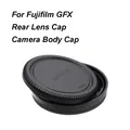 For Fujifilm GFX mount Lens Rear Cap / Camera Body Cap Plastic Black Lens Cap Cover Set for GFX50R