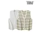 TRAF Women Fashion Front Button Striped Knit Vest Sweater Vintage V Neck Sleeveless Female Waistcoat