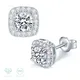 925 Sterling Silver 1-2 Carat Moissanite Stud Earrings Hip Hop Rock Style Couple Men Women