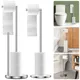 Freestanding Toilet Roll Holders Stainless Steel Toilet Paper Stand Anti-Rust Space Bathroom Tissue