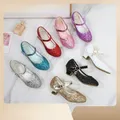 Scarpe in pelle per bambini di marca New Fashion Girl tacchi alti Mary Jane scarpe scarpe da