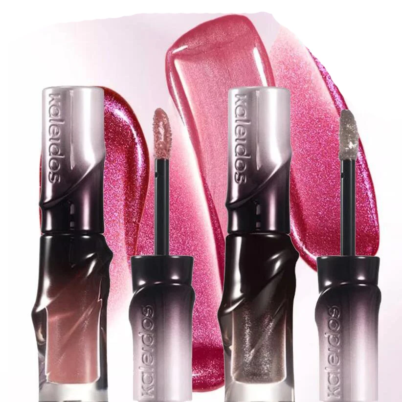 Kaleidos Lucidalabbra Specchio nudo Smalto per labbra Olio per labbra rimpolpante, Stick per labbra idratante Balsamo per labbra colorato Cura delle labbra trasparente Glitter Shine