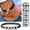 Nomi personalizzati Bracciale in pelle intrecciata da uomo Nomi di famiglia personalizzati Bracciale con perline Regalo per lui Compleanno di papà Regalo per la festa del papà