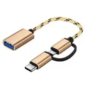 Cavo adattatore OTG 2 in 1 type-c per Samsung S10 S10 Xiaomi Mi 9 Android MacBook Mouse Gamepad Tablet PC tipo C cavo USB OTG
