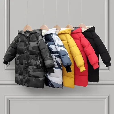 2-10 Jahre Herbst Winter Jungen Daunenjacke Warm Halten Mit Kapuze Reißverschluss Mädchen Prinzessin Mantel Winddicht Jungen Oberbekleidung Neue Kinderkleidung Image