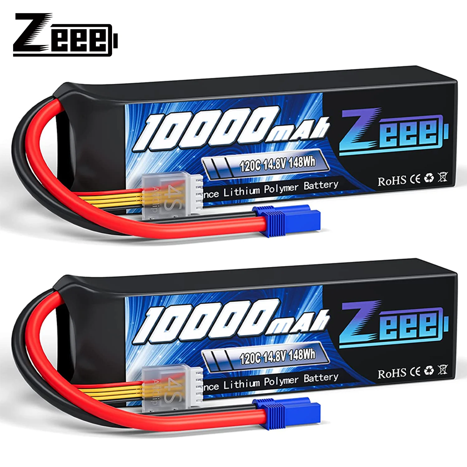 1/2 Einheiten Zeee 4S 10000mAh Lipo Batterie 14,8V 120C Softcase mit EC5 Stecker für RC Auto Buggy Tank Zug RC Racing Hobby Modell Teile