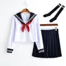 Uniforme da scolaretta bianca uniforme scolastica da marinaio di classe giapponese uniforme per