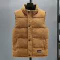 2024 New Vest Jacket uomo autunno inverno caldo cappotto senza maniche colletto alla coreana gilet