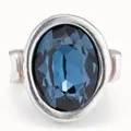 2022 New Edition UNO DE 50 Trendy Silver Plated 14k Yellow Gold Charm Sapphire Ring Niche Jewelry