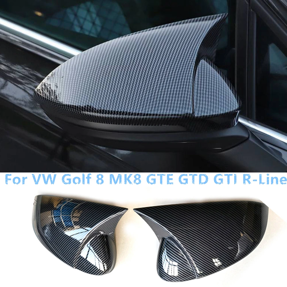 Per VW Golf 8 MK8 GTE GTD GTI R-Line 2020 2021 2022 Tappi di copertura dello specchio laterale Copertura dello specchio retrovisore Trim Accessori auto