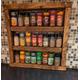 rustic wooden spice rack ,reclaimed timber, handmade, spice unit