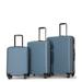 3-Piece ABS Luggage Set with TSA Lock and Spinner Wheels,Blue