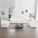 Modern Style Round Arms 3 Piece Sofa 3, 1+1+3 Seats Living Room Sofa Set, Accent Chair, Loveseat, and Three-Seat Sofa