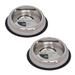 Iconic Pet 2-piece Heavy Weight Non-skid Easy Feed High Back Pet Bowl