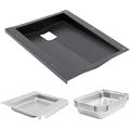 Grisun 69803 Grease Tray for Weber Spirit 210 and 220 Grills Made in 2013 and 2014 Spirit E-210 E-220 E-215 Spirit S-210 S-220 2 Burner Grills with 67047 Catch Pan and 10PCS Aluminum Foil Liner