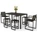 Efurden 7-Piece Outdoor Bar Table Set Wicker Patio Furniture Sets with All Aluminum Frame for Backyards Poolside Balcony or Kitchen