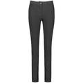Gerry Weber Damen 5-Pocket Jeans Best4me Slimfit unifarben, Washed-Out-Effekt reguläre Länge Black Black Denim 42