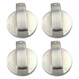 NUOLUX 4pcs Practical Stove Ignition Switch Button Gas Stove Switch Knob Metal On-Off Knob