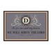 piaybook Doormat PERSonALIZED ELEGANT FAMILY HOME SERVE the LORDs DOORMat Non Slip Low-Profile Entrance Rug for Bathroom Kitchen Indoor and Outdoor