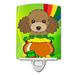 Chocolate Brown Poodle St. Patricks Day Ceramic Night Light