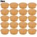 20Pcs Thickened Round Wire Box Computer Desk Table Cable Grommet Table Wire Hole Cover (Brown)