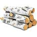 Hisencn Fake Gas Fireplace Logs 7pcs Faux Ceramic White Birch Wood Firepit Gas Logs for Firebowl Vented Ventless Electric Gas Fireplace Inserts Propane Natural Gas Indoor or Outdoor Logs Decor