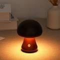 Pcapzz Mushroom Table Night Light 600mAh Wooden LED Mushroom Touch Lamp Dimmable Bedside Lamp Eye Protection Ambience Light DÃ©cor USB Rechargeable Cute Lamp for Kids Adults Bedroom