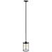 Elegant Designs 9.25in. Adjustable Traditional Vintage Modern Industrial Farmhouse 1-Light Metal and Clear Cylindrical Glass Kitchen Foyer Hallway Bedroom Living Room Dining Room Hanging Ceiling Penda